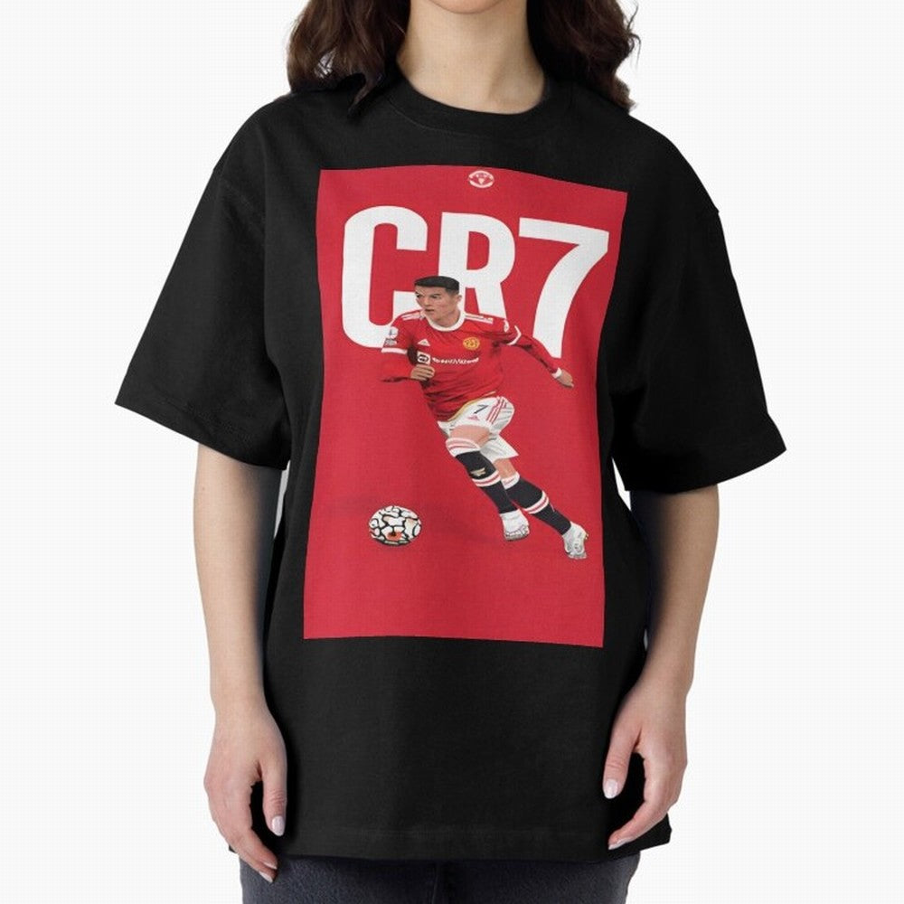 Cr7 Oversized T-Shirt Celebrate Rivalries and Pride in Global Football Passion for FIFA World Cup 2026 Group Stage, Centered on Messi, CR7 and Mbappe, Brazil, Supporter Pride, Iconic Celebrations, Legendary Names and Global Match Day Energy;