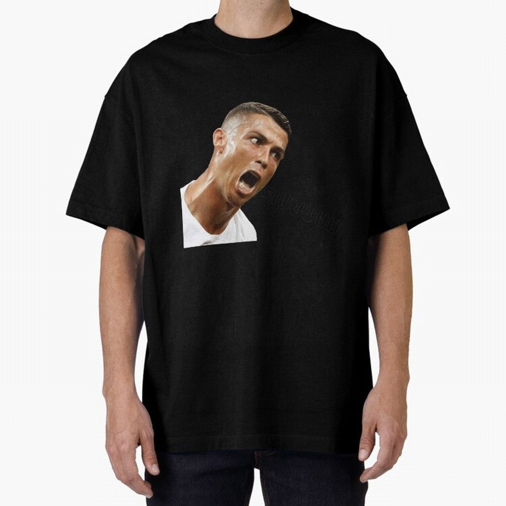 Cristiano Ronaldo Siuuu Meme Oversized T-Shirt Stand Proud for Global Football Passion for FIFA World Cup 2026 Group Stage, Highlighting Messi, CR7 and Mbappe, Brazil, Classic Soccer Heritage, Championship Pressure, Fan Loyalty and International