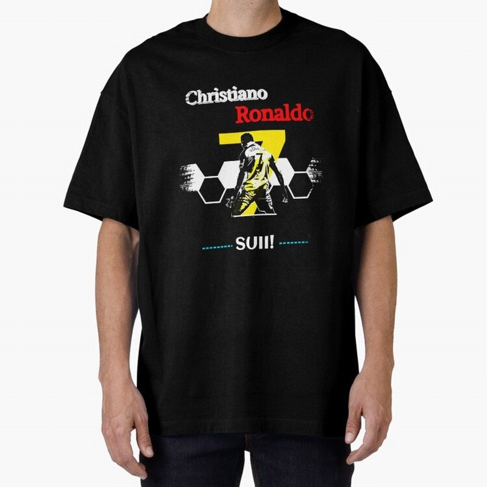 Cristiano Ronaldo Cr7 Oversized T-Shirt Celebrate Unforgettable Nights in the FIFA World Cup 2026 USA Canada Mexico Journey through Cristiano Ronaldo, Haaland and CR7 Highlights, Argentina, France and Brazil Pride, Classic Soccer Heritage,