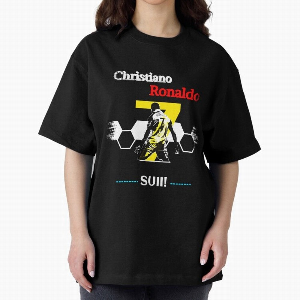 Cristiano Ronaldo Cr7 Oversized T-Shirt Celebrate Unforgettable Nights in the FIFA World Cup 2026 USA Canada Mexico Journey through Cristiano Ronaldo, Haaland and CR7 Highlights, Argentina, France and Brazil Pride, Classic Soccer Heritage,