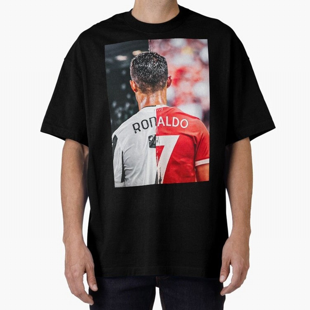 Cristiano Ronaldo , Manchester Star , Football Poster 2122 Star Oversized T-Shirt Feel FIFA World Cup 2026 for Fans of Neymar and France, Bringing Sports Nostalgia, International Competition, Famous Players and Unforgettable Victories; Ideal for