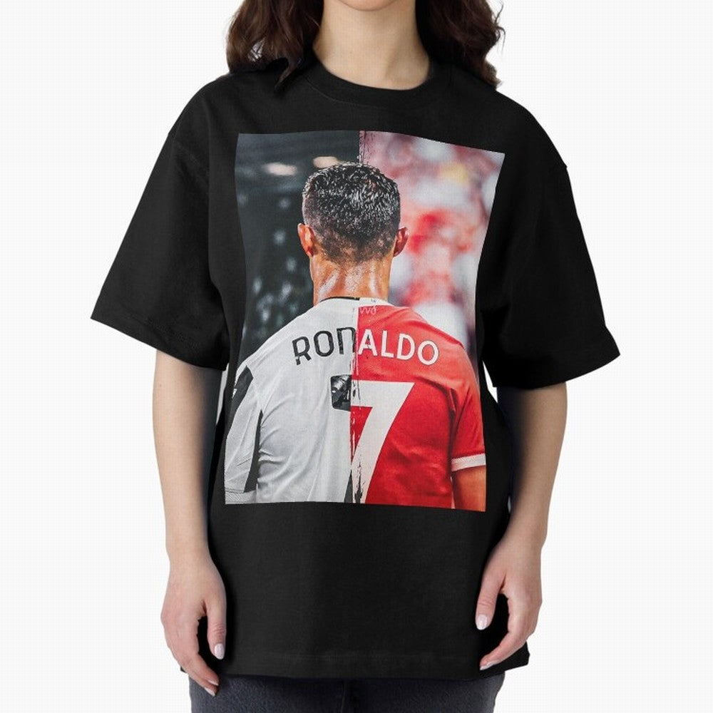 Cristiano Ronaldo , Manchester Star , Football Poster 2122 Star Oversized T-Shirt Feel FIFA World Cup 2026 for Fans of Neymar and France, Bringing Sports Nostalgia, International Competition, Famous Players and Unforgettable Victories; Ideal for