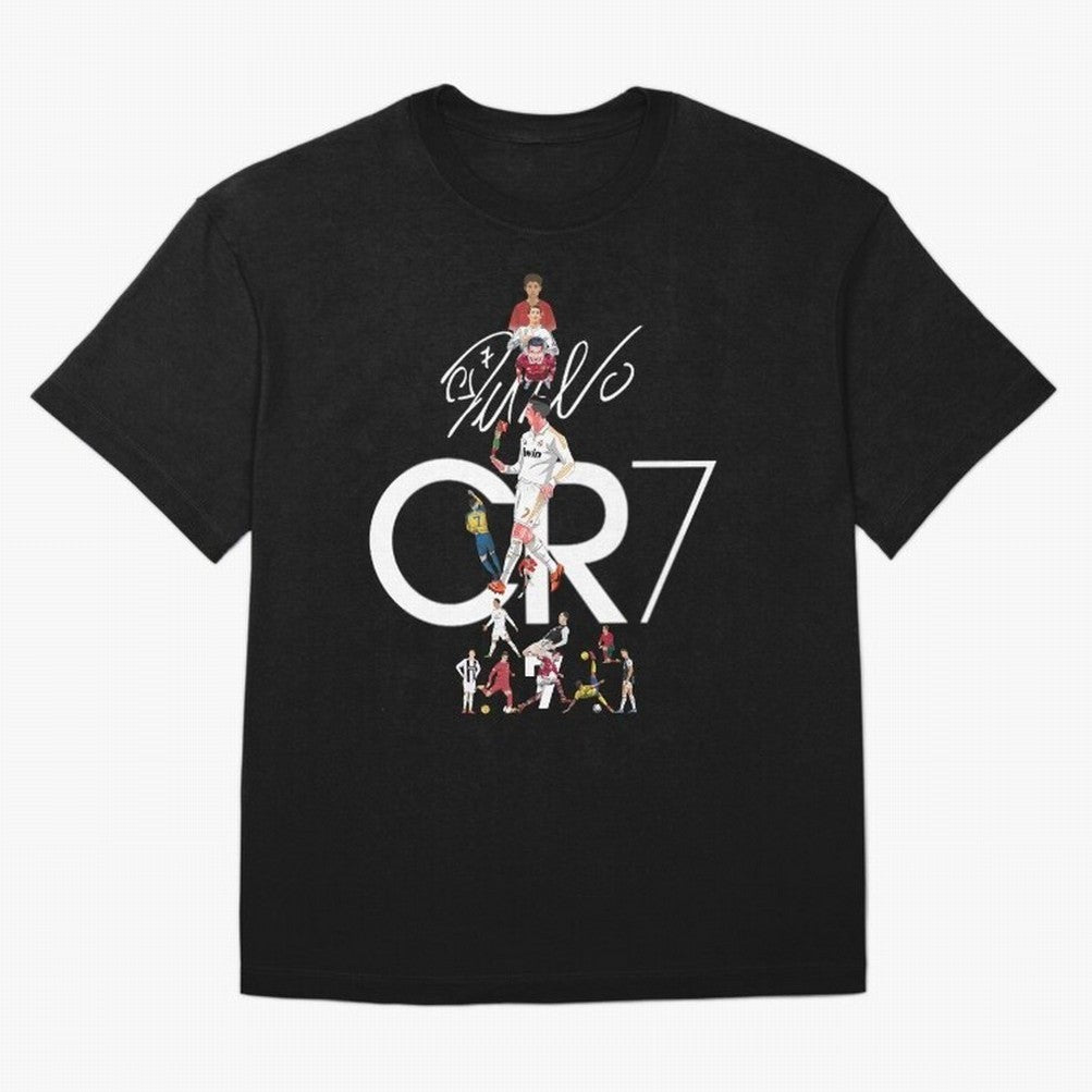 CR7 Oversized T-Shirt Showcase the FIFA World Cup 2026 Group Stage Journey through Haaland and Mbappe Highlights, France and Portugal Pride, Champion Mindset, Group Stage Buzz, Knockout Tension and Passionate Fan Culture; Made for Die Hard