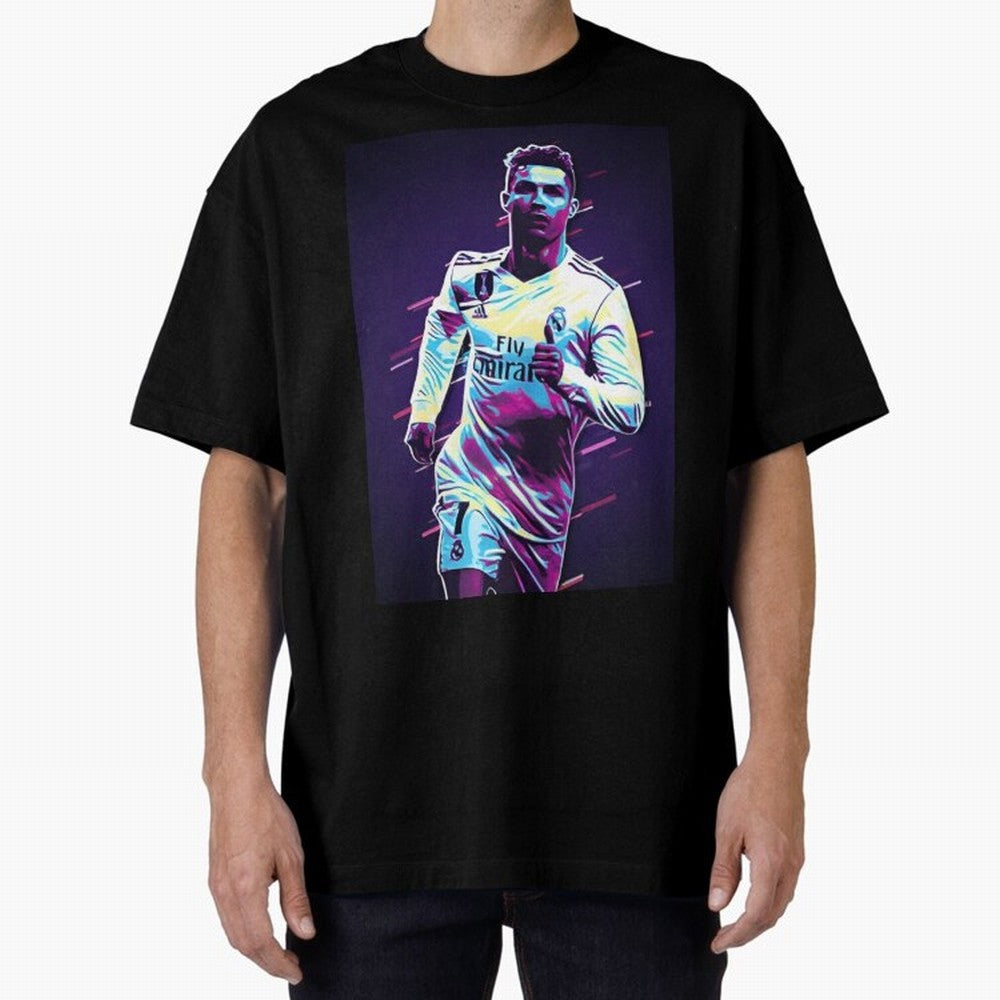 Cr7 Oversized T-Shirt Capture FIFA World Cup 2026 for Fans of Messi and Argentina and Brazil, Bringing Football Festival Excitement, Trophy Ambitions, Country Rivalries and Star Player Buzz; Ideal for Passionate Fans Who Love Underdog Stories,