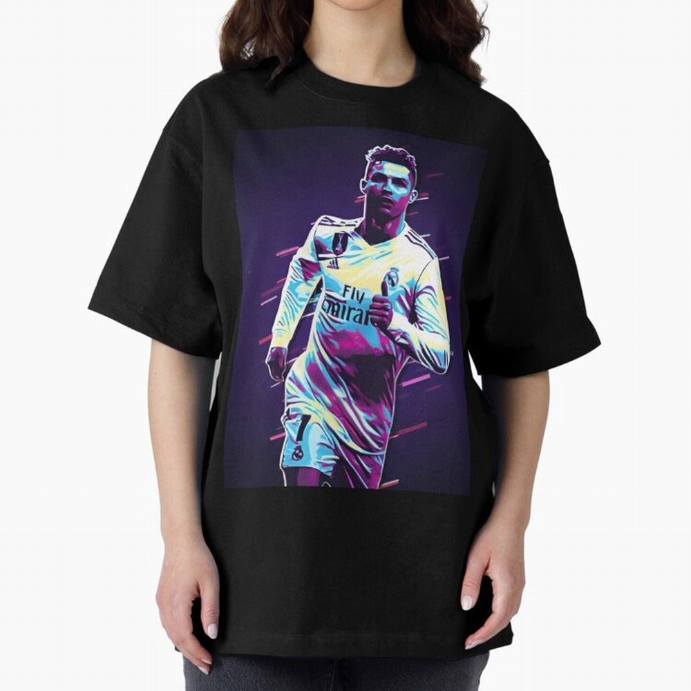 Cr7 Oversized T-Shirt Capture FIFA World Cup 2026 for Fans of Messi and Argentina and Brazil, Bringing Football Festival Excitement, Trophy Ambitions, Country Rivalries and Star Player Buzz; Ideal for Passionate Fans Who Love Underdog Stories,