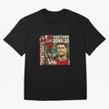 Ronaldo Portugal Vintage Oversized T-Shirt Show Match Day Excitement for FIFA World Cup 2026 USA Canada Mexico Spirit, Centered on Spain and Netherlands, Mbappe and Neymar, Classic Soccer Heritage, Championship Pressure, Fan Loyalty and