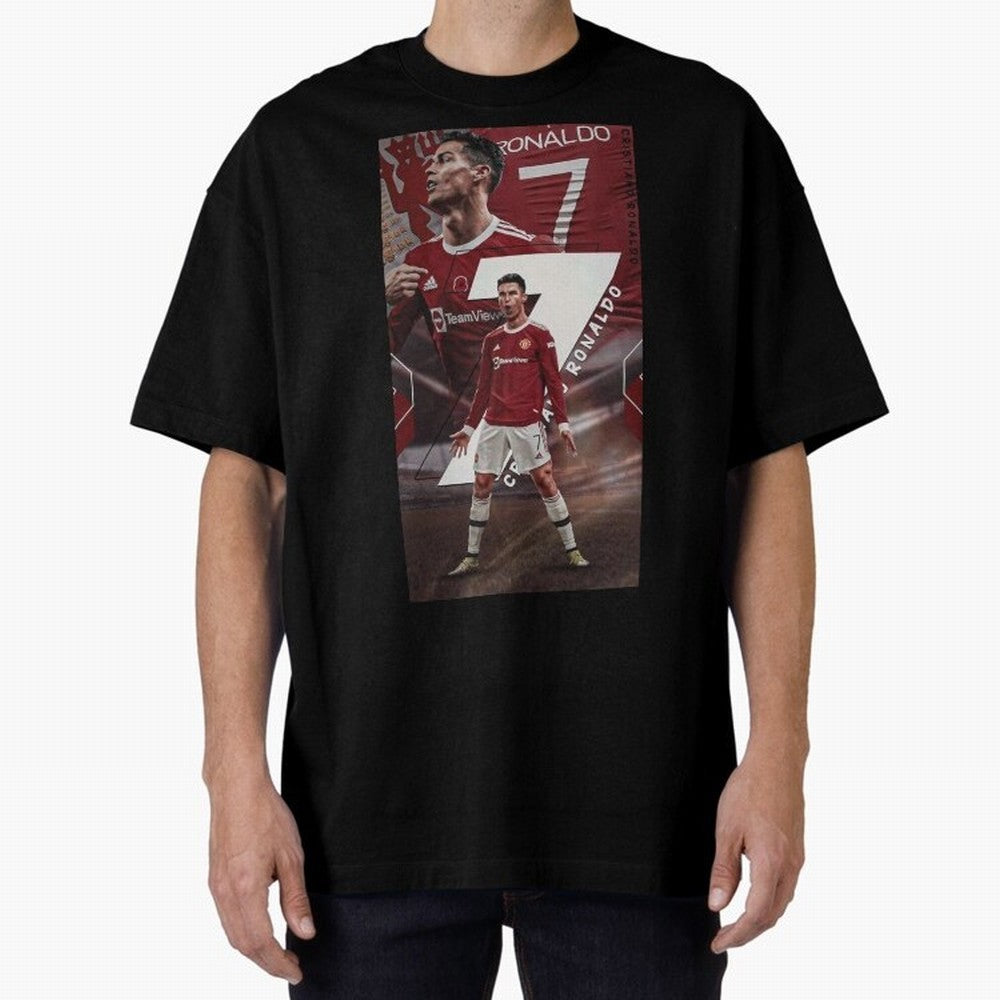Cristiano Ronaldo Oversized T-Shirt Fuel FIFA World Cup 2026 USA Canada Mexico Centered on CR7, France Energy, Football Passion, Legendary Performances, Festival Vibes and Supporter Community; Ideal for Football Dads, Football Moms, Friends,