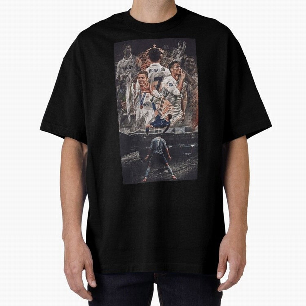 Cristiano Ronaldo Oversized T-Shirt Support Iconic Players in the FIFA World Cup 2026 Journey through CR7 and Messi Highlights, England and Germany Pride, Global Supporter Spirit, Legendary Goals, National Colors and Tournament Celebration; Ideal