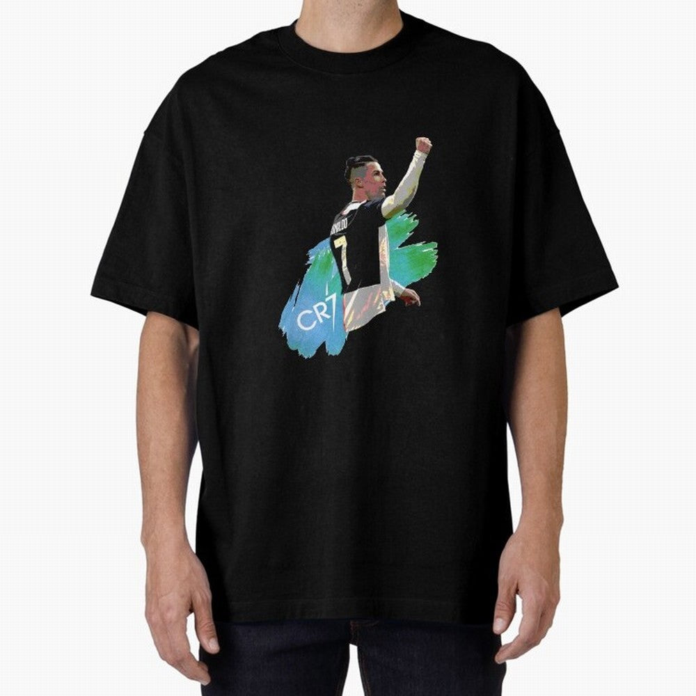 Cristiano Ronaldo Oversized T-Shirt Back the Journey through the FIFA World Cup 2026 USA Canada Mexico Journey through Messi and Cristiano Ronaldo Highlights, Spain Pride, Retro Football Energy, Iconic Rivalries, Trophy Chase Drama and Stadium