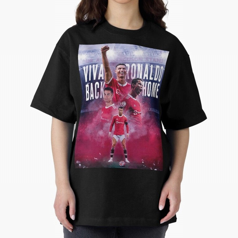 Cristiano Ronaldo Cr7 The Legend Of Manchester United , Ronaldo Gifts, Ronaldo Best Selling , Ronald Oversized T-Shirt Spotlight Global Football Passion for FIFA World Cup 2026 USA Canada Mexico, Celebrating CR7, Argentina, France and Brazil,