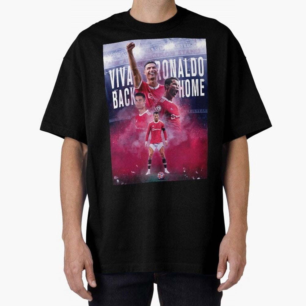 Cristiano Ronaldo Cr7 The Legend Of Manchester United , Ronaldo Gifts, Ronaldo Best Selling , Ronald Oversized T-Shirt Spotlight Global Football Passion for FIFA World Cup 2026 USA Canada Mexico, Celebrating CR7, Argentina, France and Brazil,