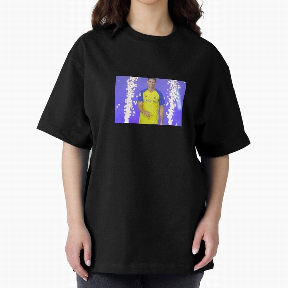 CRISTIANO RONALDO AL NASSR Oversized T-Shirt Bring Retro Soccer Energy to FIFA World Cup 2026 Group Stage for Fans of Haaland and Mbappe and Argentina, Bringing Worldwide Fan Energy, Dramatic Goals, Stadium Lights and Championship Celebrations;