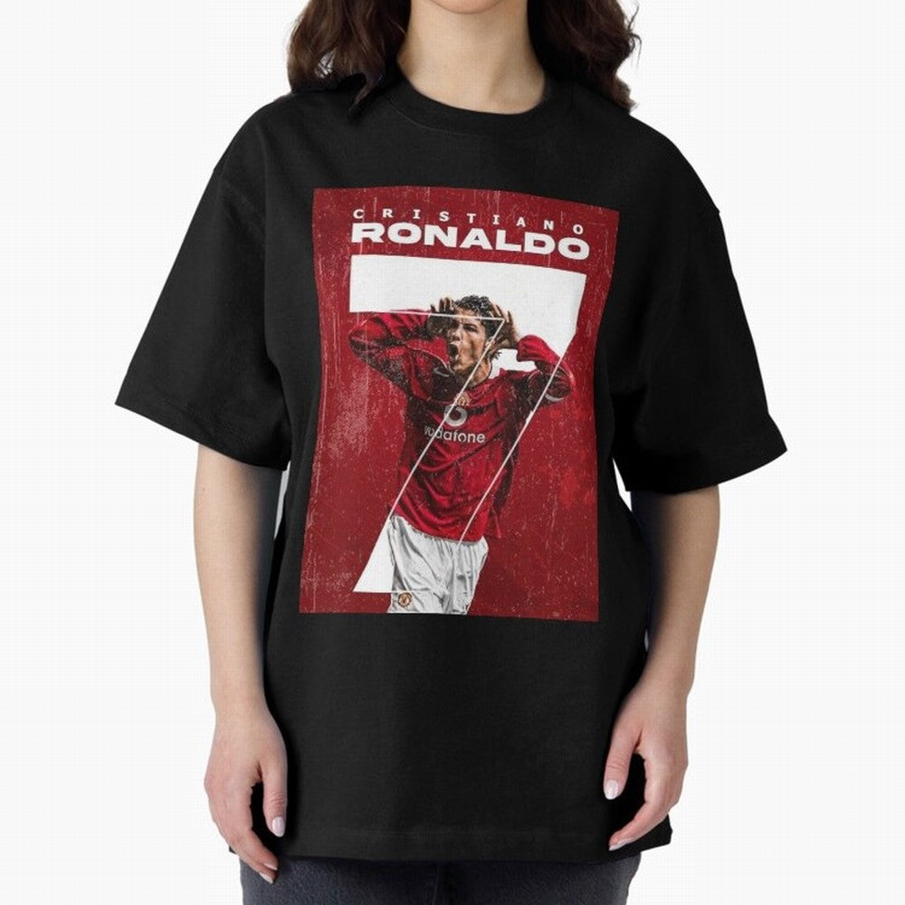 Cristiano Ronaldo Oversized T-Shirt Bring World Football Passion into FIFA World Cup 2026 USA Canada Mexico for Fans of Messi, Neymar and Mbappe and France and Portugal, Bringing Stadium Memories, Football Loyalty, International Chants and