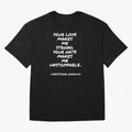 Christiano Ronaldo - Your love makes me strong. Your hate makes me unstoppable Oversized T-Shirt Elevate FIFA World Cup 2026 for Fans of CR7 and Netherlands, Bringing Football Passion, Legendary Performances, Festival Vibes and Supporter Community;