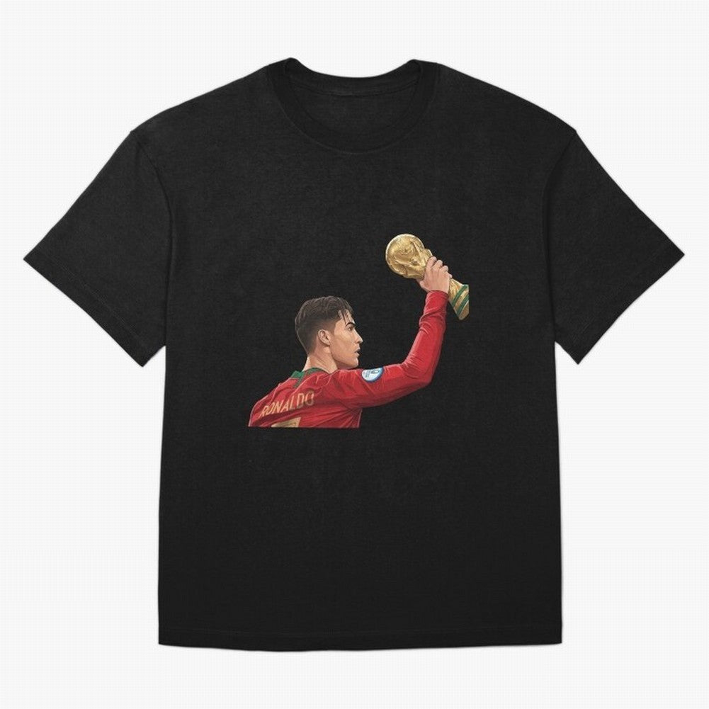 Cristiano Ronaldo Oversized T-Shirt Celebrate the Magic of FIFA World Cup 2026 Spirit, Capturing Argentina, Messi and Cristiano Ronaldo, Retro Football Energy, Iconic Rivalries, Trophy Chase Drama and Stadium Atmosphere; Perfect for People Who Love
