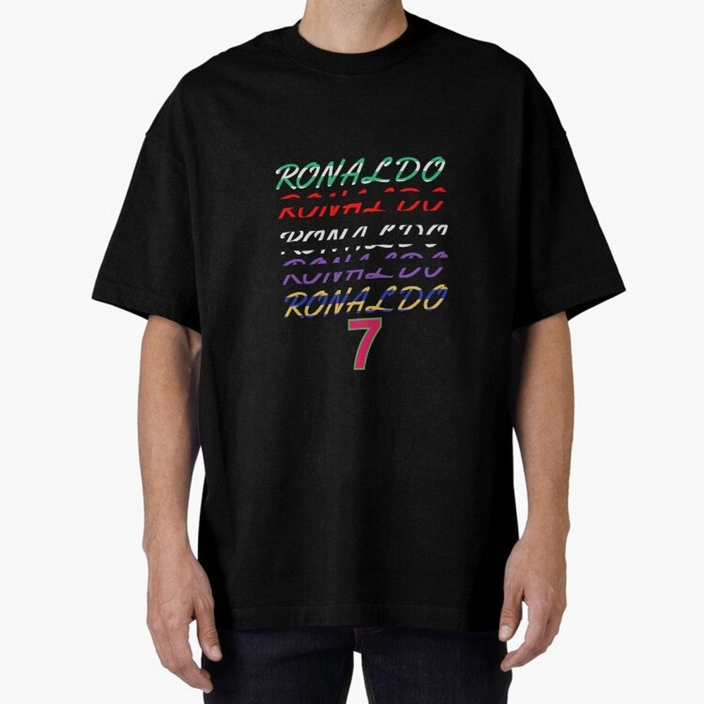 WITH CR7 RONALDO - ALL CAREER Oversized T-Shirt Make the Season About FIFA World Cup 2026 USA Canada Mexico Spirit, with Portugal, Spain and Germany, Cristiano Ronaldo, Haaland and CR7, Retro Football Energy, Iconic Rivalries, Trophy Chase Drama