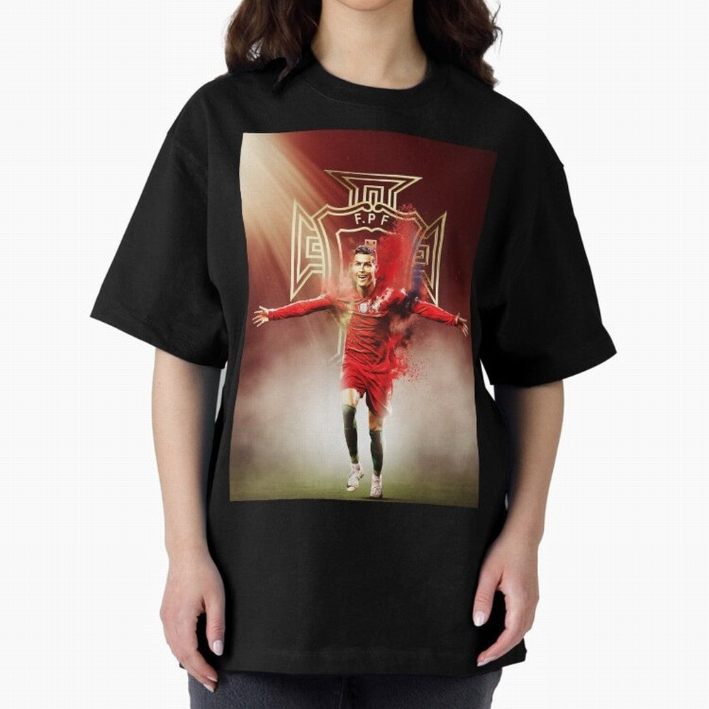Cristiano Ronaldo Cr7 legend of his country , Ronaldo Gifts, Ronaldo Best Selling Oversized T-Shirt Capture Stadium Memories from the FIFA World Cup 2026 USA Canada Mexico Journey through CR7 Highlights, France and Portugal Pride, Football Passion,