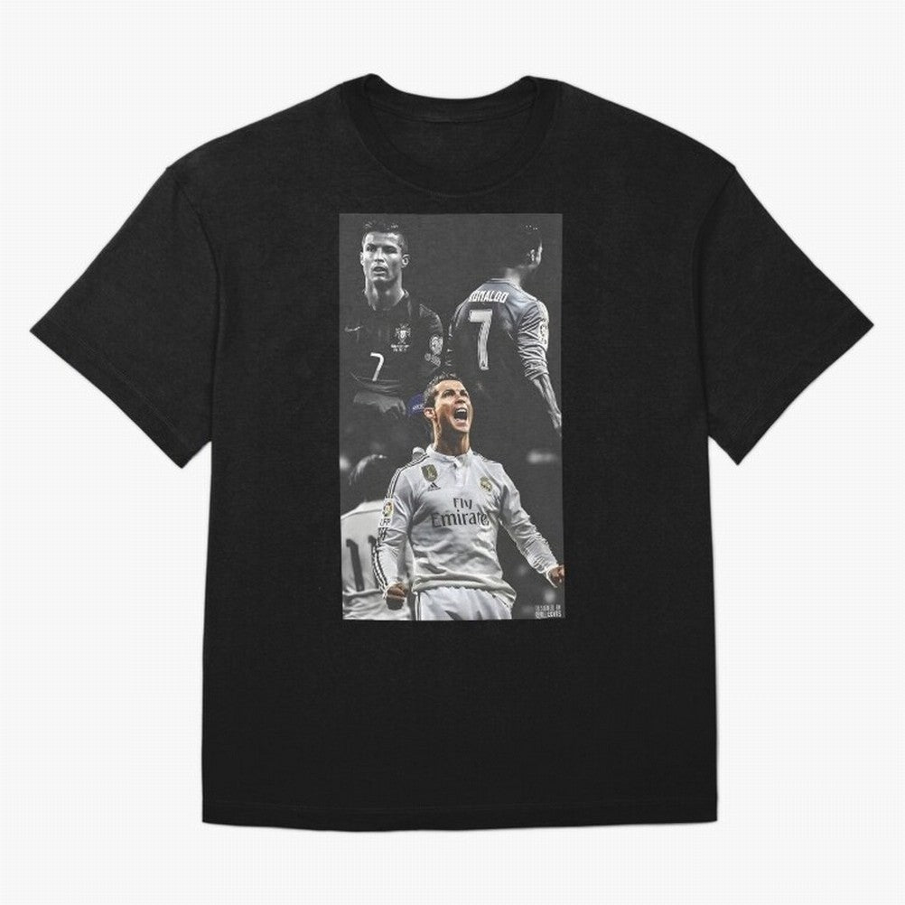 Cristiano Ronaldo CR7 Football Art Poster Oversized T-Shirt Keep Football History Alive during FIFA World Cup 2026 for Fans of CR7 and Messi and Argentina, Bringing Worldwide Fan Energy, Dramatic Goals, Stadium Lights and Championship Celebrations;