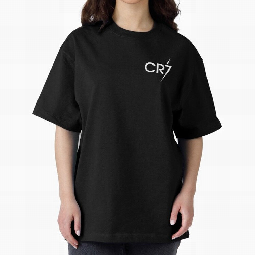 CR7 Black Oversized T-Shirt Feel the Heartbeat of FIFA World Cup 2026 USA Canada Mexico for Fans of CR7 and Messi and Argentina, France and Brazil, Bringing Game Day Rituals, Football Legends, Country Pride and the Road to the Final; Perfect for