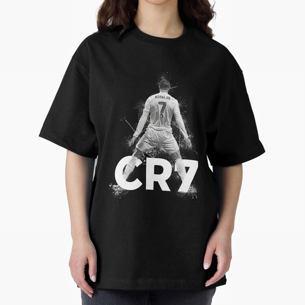 Cristiano Ronaldo CR7 Oversized T-Shirt Spotlight Global Football Passion for FIFA World Cup 2026 Group Stage, Centered on Haaland and Mbappe, Spain and Netherlands, Stadium Chants, National Pride, Trophy Dreams and Unforgettable Football Memories;