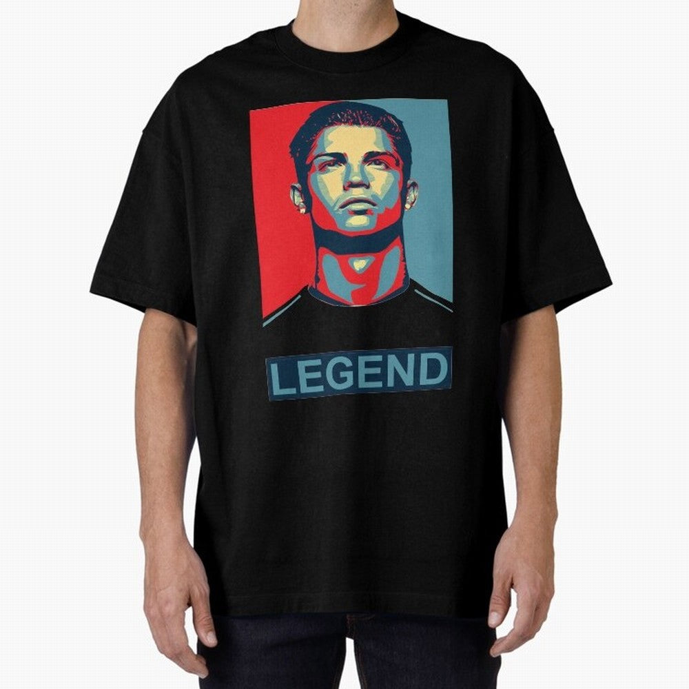 cristiano ronaldo legend Oversized T-Shirt Make Your Look Match Match Day Hype around FIFA World Cup 2026, CR7, Argentina, Football History, Final Match Energy, Crowd Noise and Once in a Lifetime Moments; Ideal for Football Dads, Football Moms,