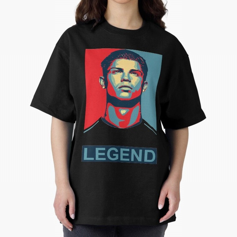 cristiano ronaldo legend Oversized T-Shirt Make Your Look Match Match Day Hype around FIFA World Cup 2026, CR7, Argentina, Football History, Final Match Energy, Crowd Noise and Once in a Lifetime Moments; Ideal for Football Dads, Football Moms,