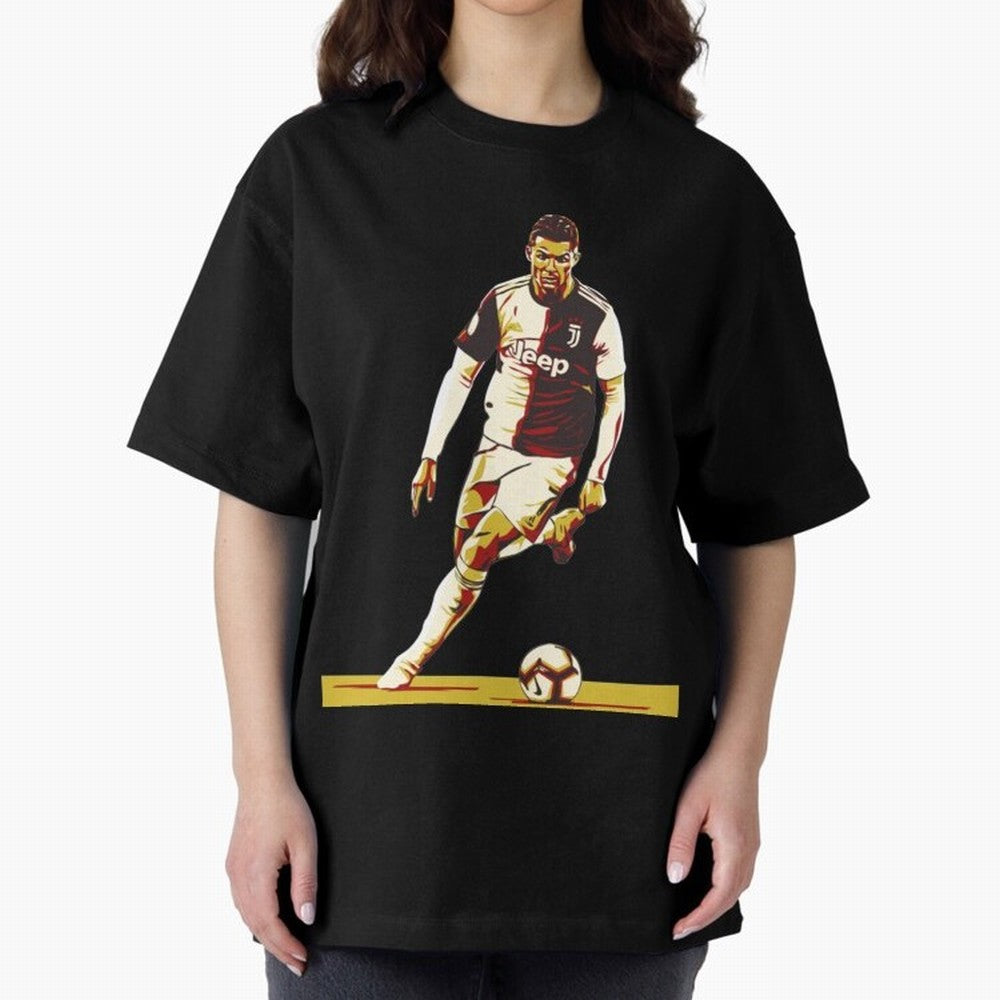 Cristiano Ronaldo Ronaldo Oversized T-Shirt Carry the Dream of FIFA World Cup 2026 for Fans of Messi and France and Portugal, Bringing Retro Football Energy, Iconic Rivalries, Trophy Chase Drama and Stadium Atmosphere; Great for Supporters Who Love