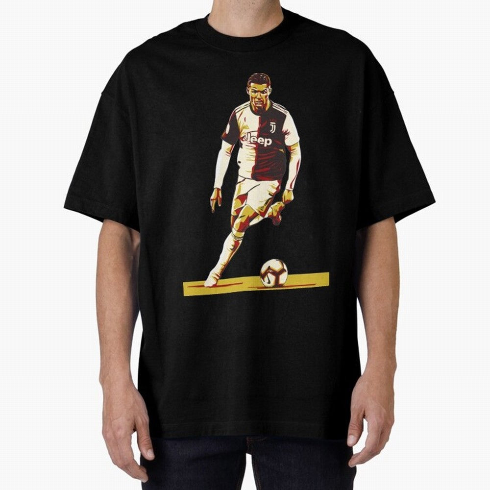Cristiano Ronaldo Ronaldo Oversized T-Shirt Carry the Dream of FIFA World Cup 2026 for Fans of Messi and France and Portugal, Bringing Retro Football Energy, Iconic Rivalries, Trophy Chase Drama and Stadium Atmosphere; Great for Supporters Who Love