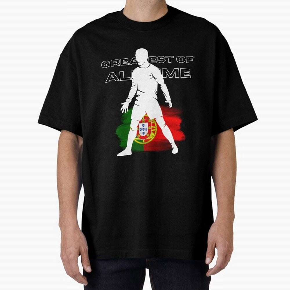 Cristiano Ronaldo Portugal Greatest Of All Time Oversized T-Shirt Bring Stadium Energy to FIFA World Cup 2026 with Haaland, Portugal, Spain and Germany Energy, Goal Celebration Energy, Supporter Heritage, Football Icons and Worldwide Tournament