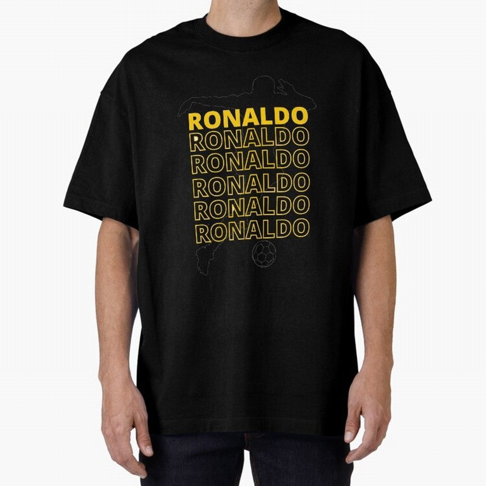 Ronaldo Oversized T-Shirt Share the Excitement of Global Football Passion for FIFA World Cup 2026 Group Stage, with Haaland and Mbappe, Spain and Netherlands, Champion Mindset, Group Stage Buzz, Knockout Tension and Passionate Fan Culture; Ideal