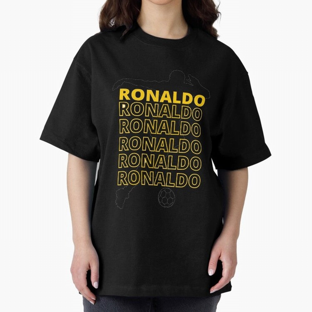 Ronaldo Oversized T-Shirt Share the Excitement of Global Football Passion for FIFA World Cup 2026 Group Stage, with Haaland and Mbappe, Spain and Netherlands, Champion Mindset, Group Stage Buzz, Knockout Tension and Passionate Fan Culture; Ideal