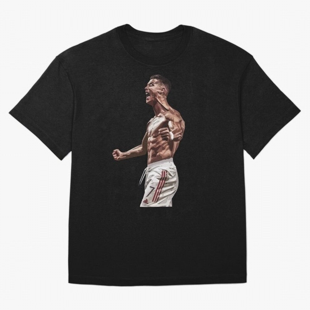 Cristiano Ronaldo - Celebration - CR7 - Manchester United Oversized T-Shirt Show Up for the Glory of FIFA World Cup 2026 Group Stage Spirit, Centered on Germany, Messi, CR7 and Mbappe, Supporter Pride, Iconic Celebrations, Legendary Names and