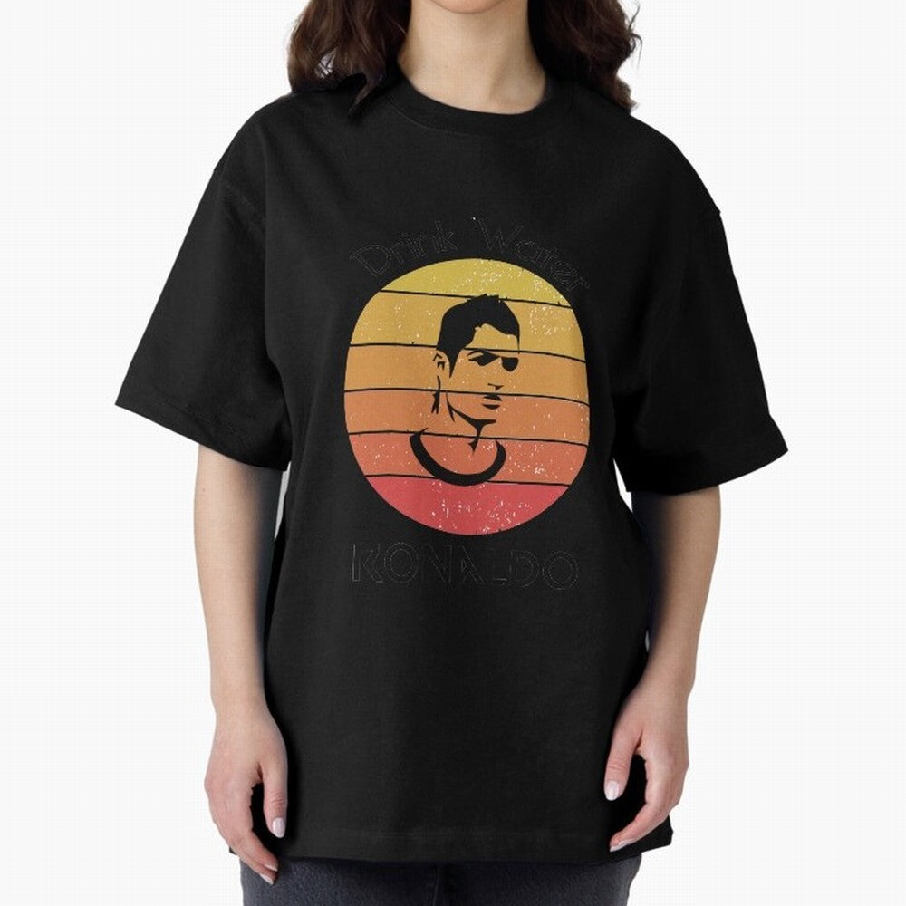 drink water ronaldo Oversized T-Shirt Show Your Tournament Heart for FIFA World Cup 2026 Group Stage Spirit, Capturing Brazil, Portugal and Argentina, CR7, Tournament Hype, Historic Matchups, Family Viewing Parties and Global Sports Pride; Created