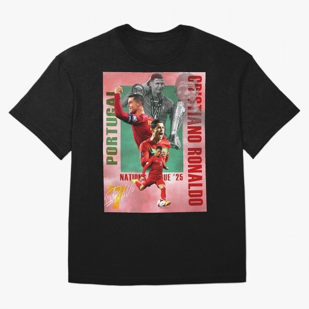 Cristiano Ronaldo Portugal Football Legend Oversized T-Shirt Bring Global Tournament Vibes to the FIFA World Cup 2026 Group Stage Journey through Messi, CR7 and Mbappe Highlights, England, France and Netherlands Pride, Championship Spirit, Famous