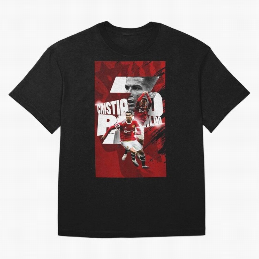 Cristiano Ronaldo Illustration Oversized T-Shirt Back Your Heroes with Match Day Hype around FIFA World Cup 2026, Mbappe and Neymar, England, Champion Mindset, Group Stage Buzz, Knockout Tension and Passionate Fan Culture; Perfect for Supporters