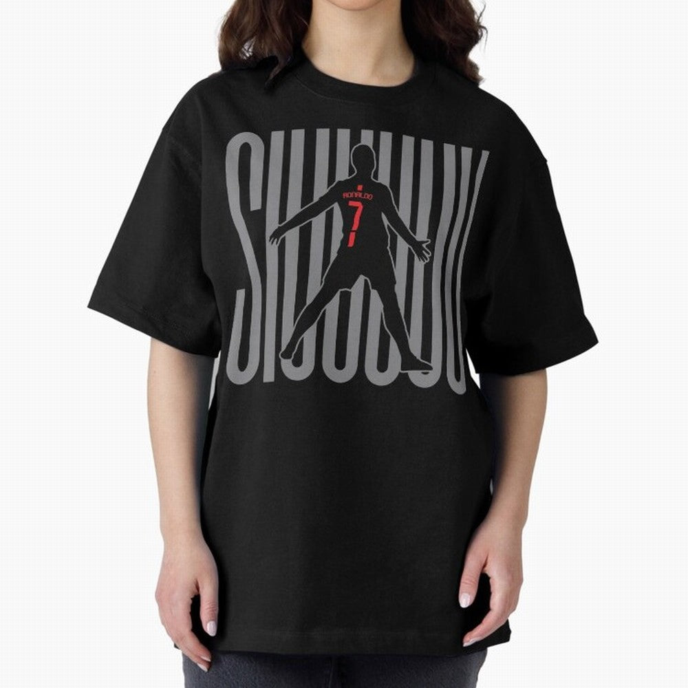 Siuuuuu Cristiano Ronaldo Oversized T-Shirt Show Championship Spirit for Match Day Hype around FIFA World Cup 2026, Cristiano Ronaldo, Argentina, Goal Celebration Energy, Supporter Heritage, Football Icons and Worldwide Tournament Joy; Ideal for