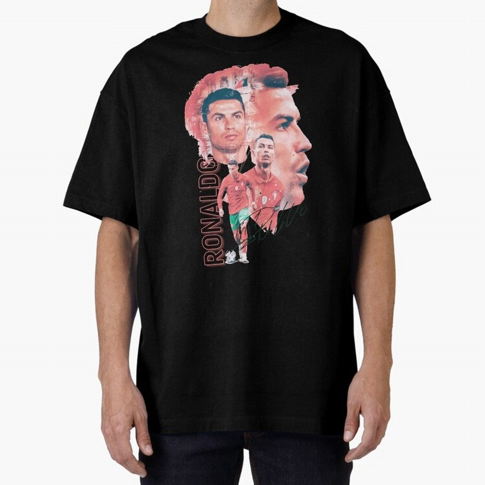 Cristiano Ronaldo Design Oversized T-Shirt Show Fan Pride Across the FIFA World Cup 2026 Group Stage Journey through Haaland Highlights, Germany Pride, Worldwide Fan Energy, Dramatic Goals, Stadium Lights and Championship Celebrations; Ideal for