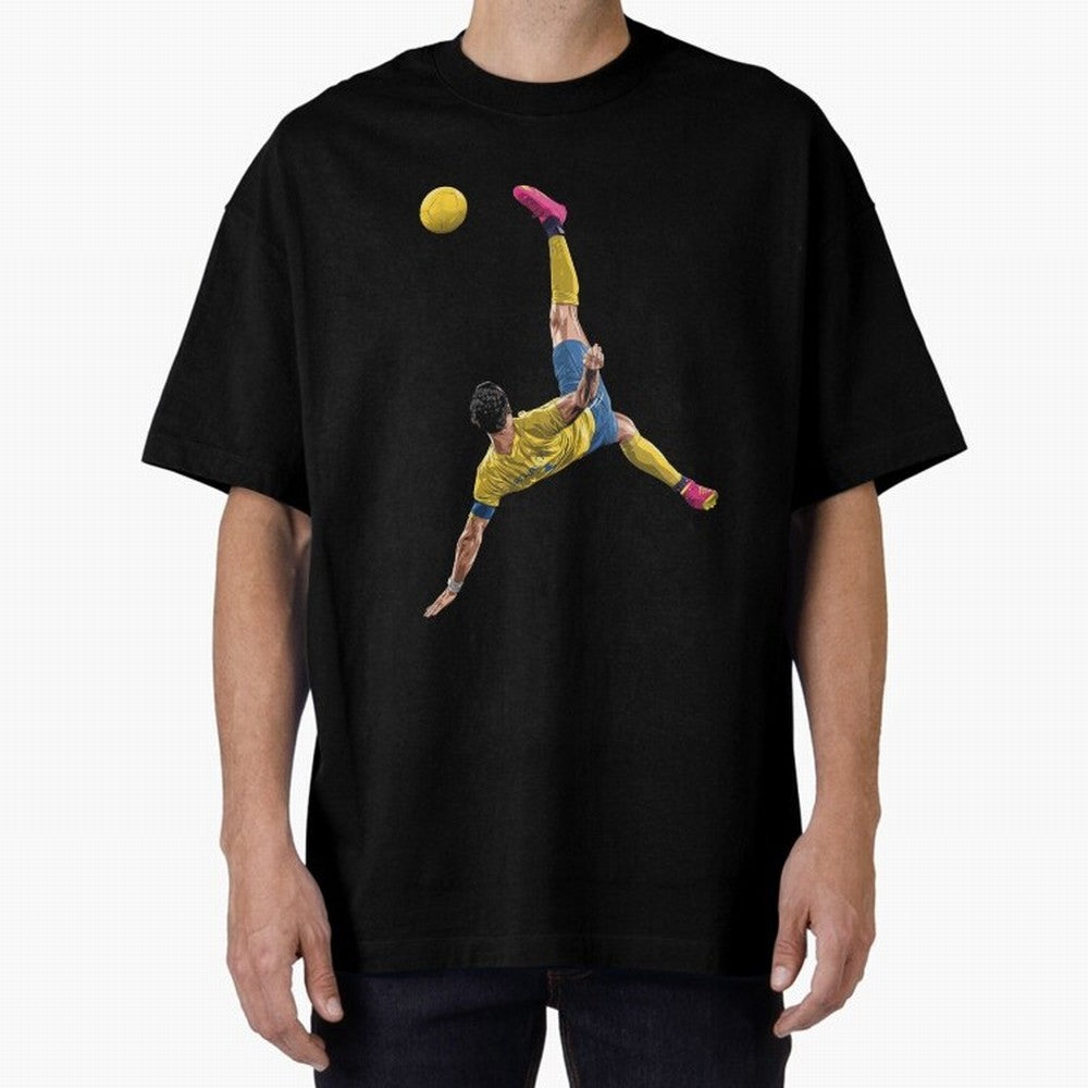 CRISTIANO RONALDO BICYCLE KICK GOAL AL NASSR Classic Oversized T-Shirt Celebrate Unforgettable Nights in FIFA World Cup 2026 Group Stage Spirit, Highlighting Argentina, Messi and Cristiano Ronaldo, Global Supporter Spirit, Legendary Goals, National