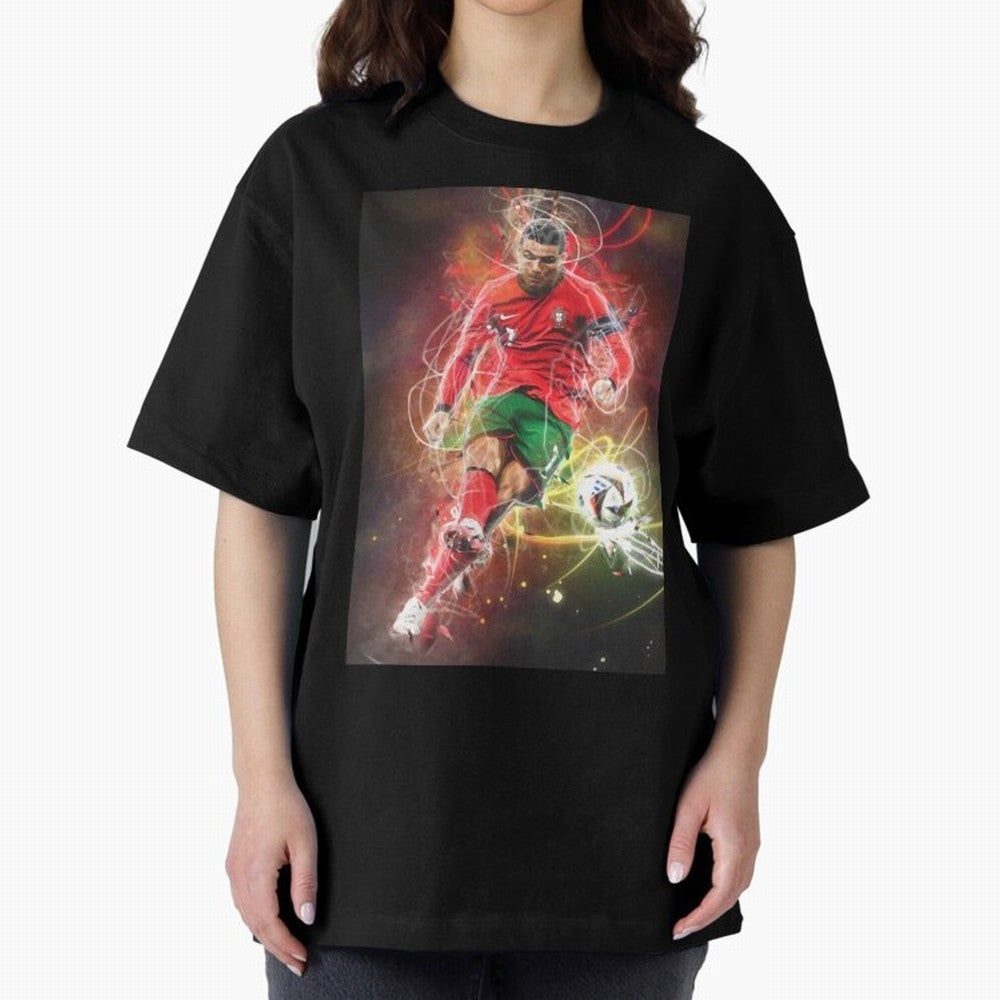 Cristiano Ronaldo Oversized T-Shirt Bring International Match Energy to FIFA World Cup 2026 Group Stage Spirit, Connected to Netherlands, Messi and Cristiano Ronaldo, Worldwide Fan Energy, Dramatic Goals, Stadium Lights and Championship