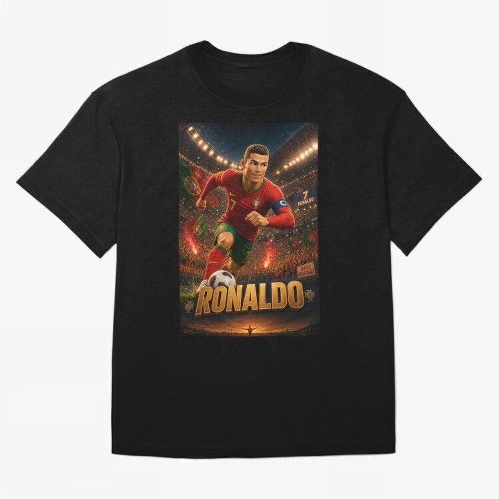 Ronaldo Oversized T-Shirt Celebrate the Road through FIFA World Cup 2026 Group Stage for Fans of Mbappe and Neymar and Spain, Bringing Football Passion, Legendary Performances, Festival Vibes and Supporter Community; Perfect for People Who Love