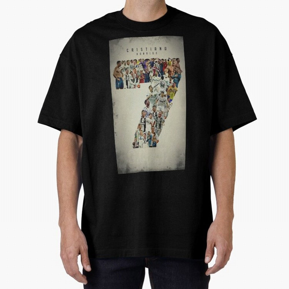 Cristiano Ronaldo Oversized T-Shirt Build Global Football Passion for FIFA World Cup 2026, Inspired by Messi, Neymar and Mbappe, England and Germany, Football History, Final Match Energy, Crowd Noise and Once in a Lifetime Moments; Built for