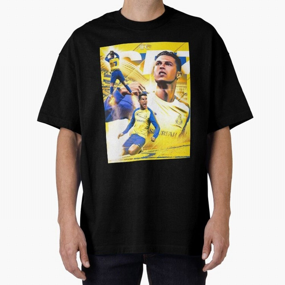 Cristiano Ronaldo Al-Nassr Football Club Oversized T-Shirt Bring International Match Energy to FIFA World Cup 2026 for Fans of Neymar, Haaland and Cristiano Ronaldo and France, Bringing Match Day Excitement, Supporter Culture, Golden Goals and