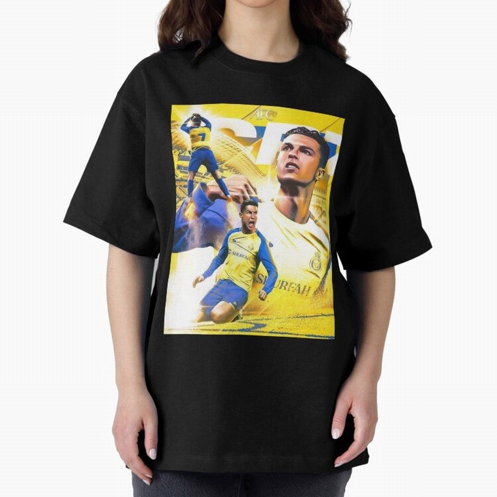 Cristiano Ronaldo Al-Nassr Football Club Oversized T-Shirt Bring International Match Energy to FIFA World Cup 2026 for Fans of Neymar, Haaland and Cristiano Ronaldo and France, Bringing Match Day Excitement, Supporter Culture, Golden Goals and