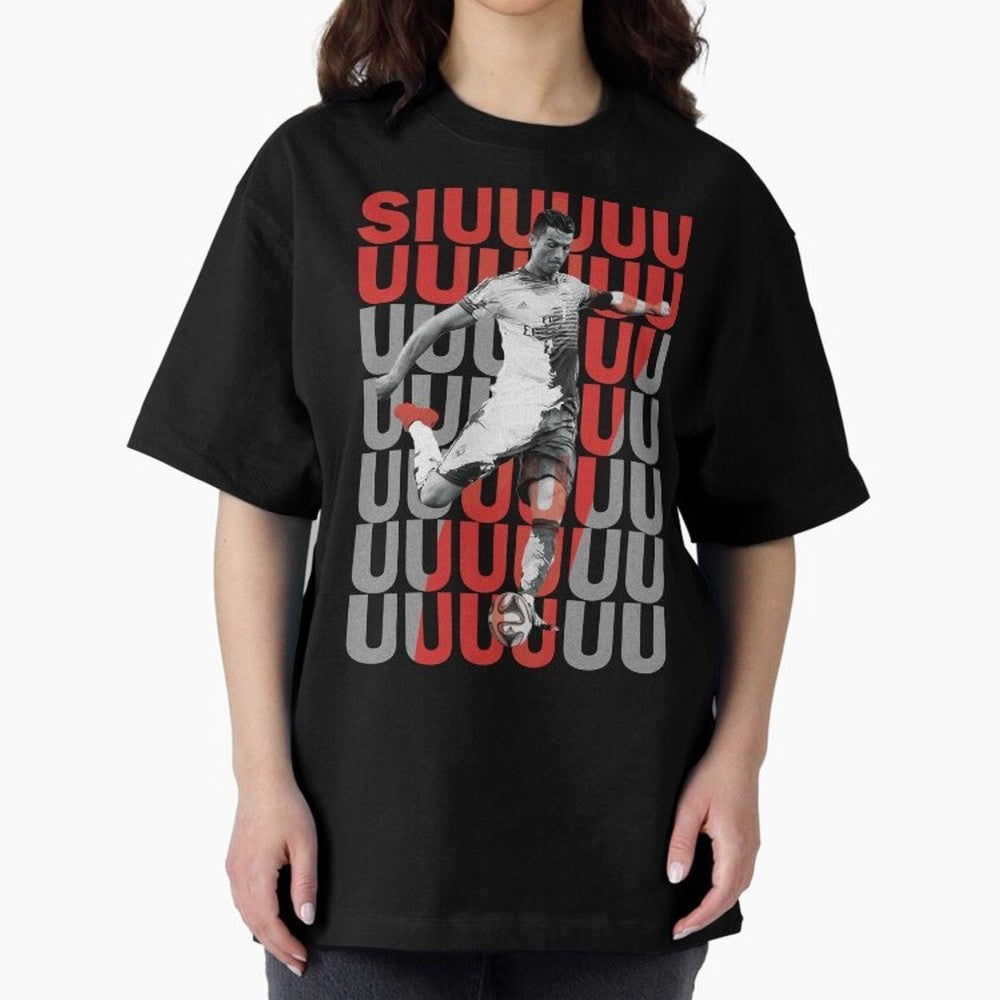 Siuuuuuu Cristiano Ronaldo Classic Oversized T-Shirt Support the FIFA World Cup 2026 USA Canada Mexico Journey through Neymar, Haaland and Cristiano Ronaldo Highlights, Portugal Pride, Football History, Final Match Energy, Crowd Noise and Once in a