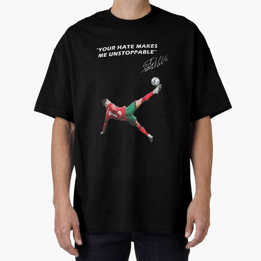 Cristiano Ronaldo Footballer Oversized T-Shirt Turn Every Weekend Toward FIFA World Cup 2026 for Fans of Messi, Neymar and Mbappe and Argentina, France and Brazil, Bringing Goal Celebration Energy, Supporter Heritage, Football Icons and Worldwide
