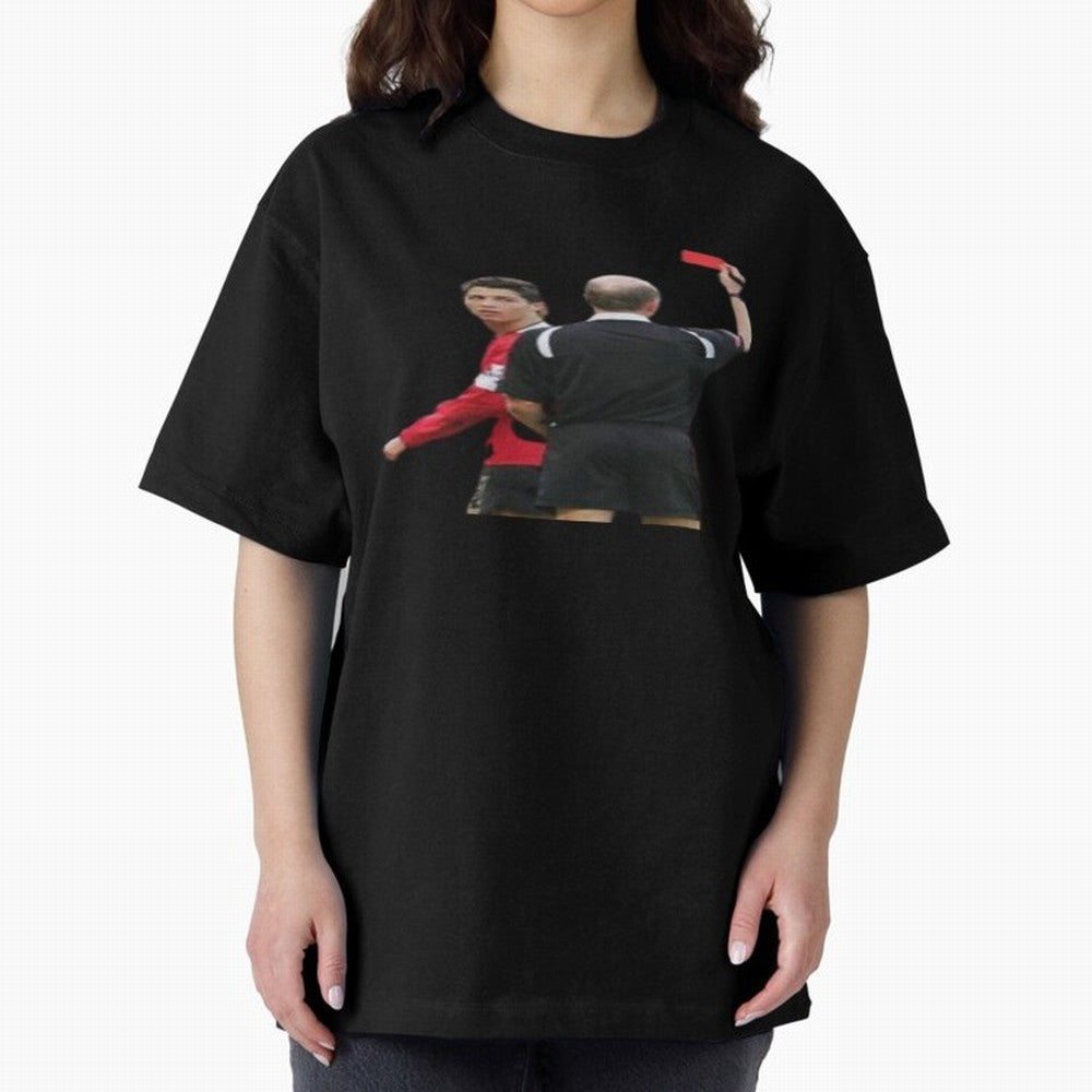 Cristiano Ronaldo Red Card Oversized T-Shirt Join Supporters Worldwide for Global Football Passion for FIFA World Cup 2026 Group Stage, Featuring Cristiano Ronaldo, Haaland and CR7, Spain, Stadium Chants, National Pride, Trophy Dreams and
