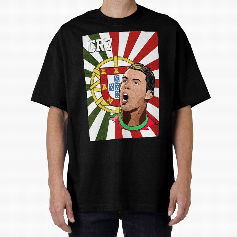 Cristiano Ronaldo 7 Oversized T-Shirt Celebrate Football Dreams Across FIFA World Cup 2026 Spirit, Connected to France, Cristiano Ronaldo, Goal Celebration Energy, Supporter Heritage, Football Icons and Worldwide Tournament Joy; Great for Watch
