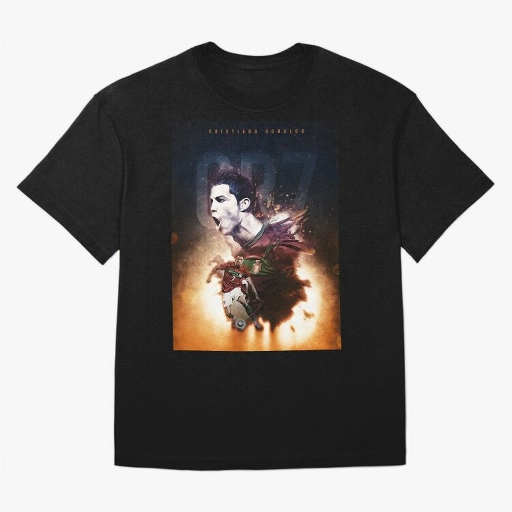 Cristiano Ronaldo 7 Oversized T-Shirt Feel the Heartbeat of FIFA World Cup 2026 Group Stage for Fans of Mbappe and Spain and Netherlands, Bringing Retro Football Energy, Iconic Rivalries, Trophy Chase Drama and Stadium Atmosphere; Perfect for Fans,