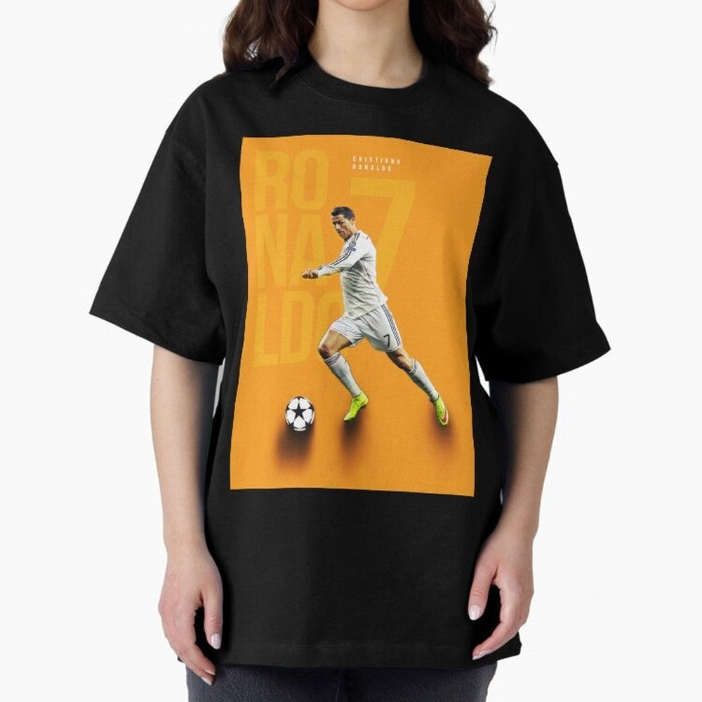 Cristiano Ronaldo 7 Oversized T-Shirt Celebrate National Team Dreams in Global Football Passion for FIFA World Cup 2026 USA Canada Mexico, Inspired by Messi, Neymar and Mbappe, Spain, Stadium Chants, National Pride, Trophy Dreams and Unforgettable