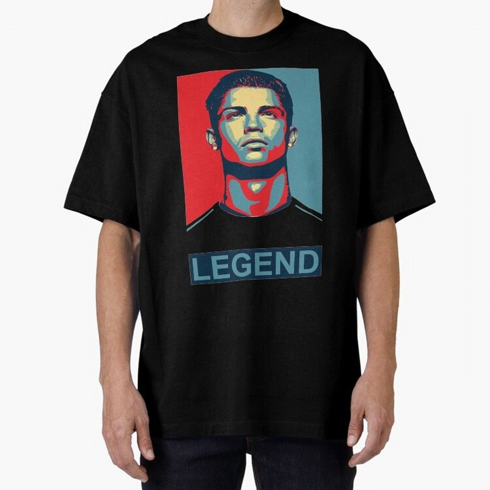cristiano ronaldo legend Oversized T-Shirt Celebrate National Team Dreams in FIFA World Cup 2026 Group Stage Spirit, Made for Portugal, Spain and Germany, Messi and Cristiano Ronaldo, Championship Spirit, Famous Goals, Roaring Crowds and